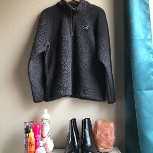💚PINK by Victoria's Secret Gray Sherpa Pullover💚